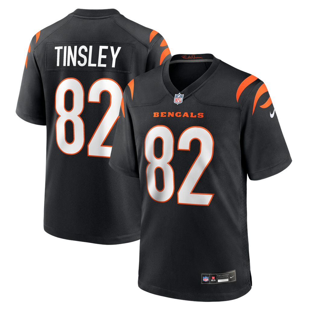 Men's Nike Cincinnati Bengals Mitchell Tinsley Black Team Game NFL Jersey