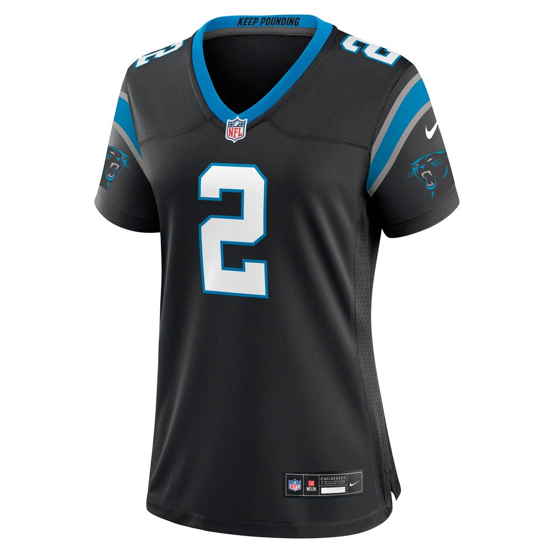 Women's Nike Carolina Panthers Mike Jackson Black Game NFL Jersey