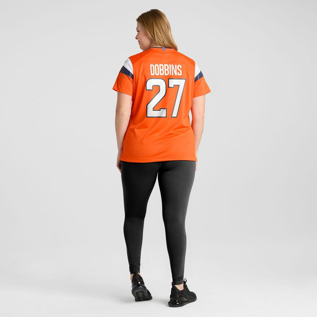 Women's Nike Denver Broncos J.K. Dobbins Orange Team Game NFL Jersey