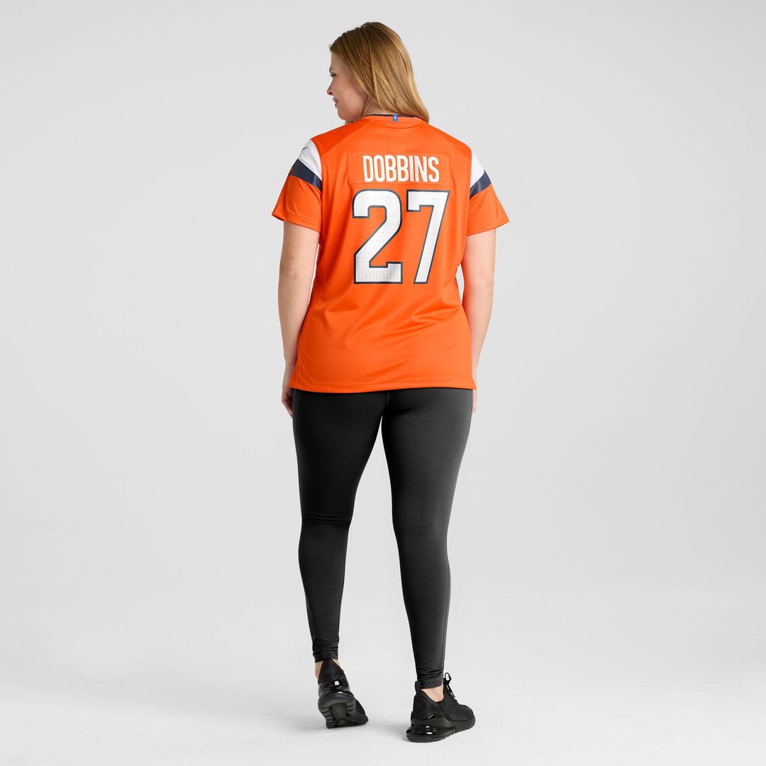 Women's Nike Denver Broncos J.K. Dobbins Orange Team Game NFL Jersey