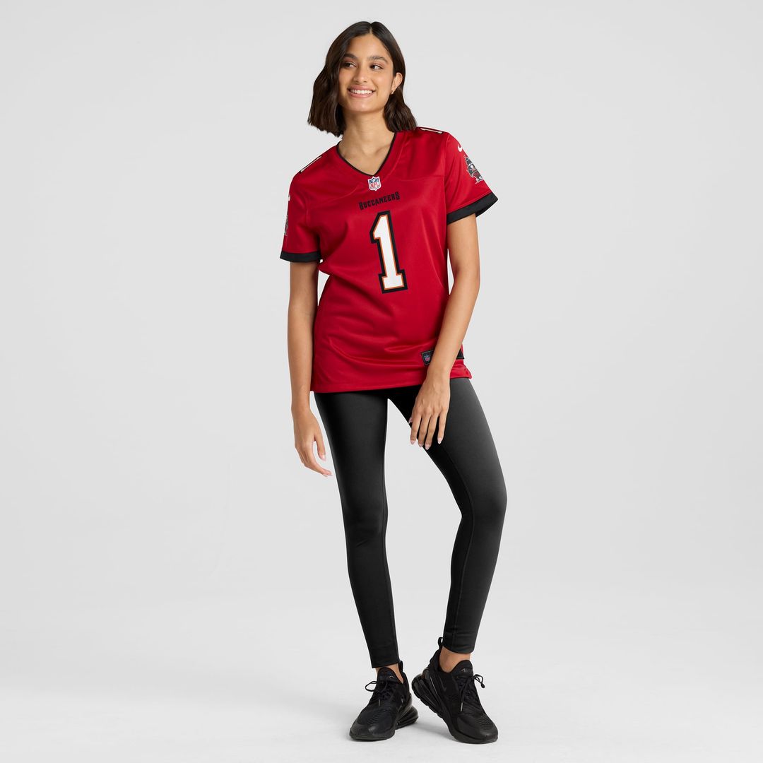 Women's Nike Tampa Bay Buccaneers Number 1 Mom Red Game NFL Jersey