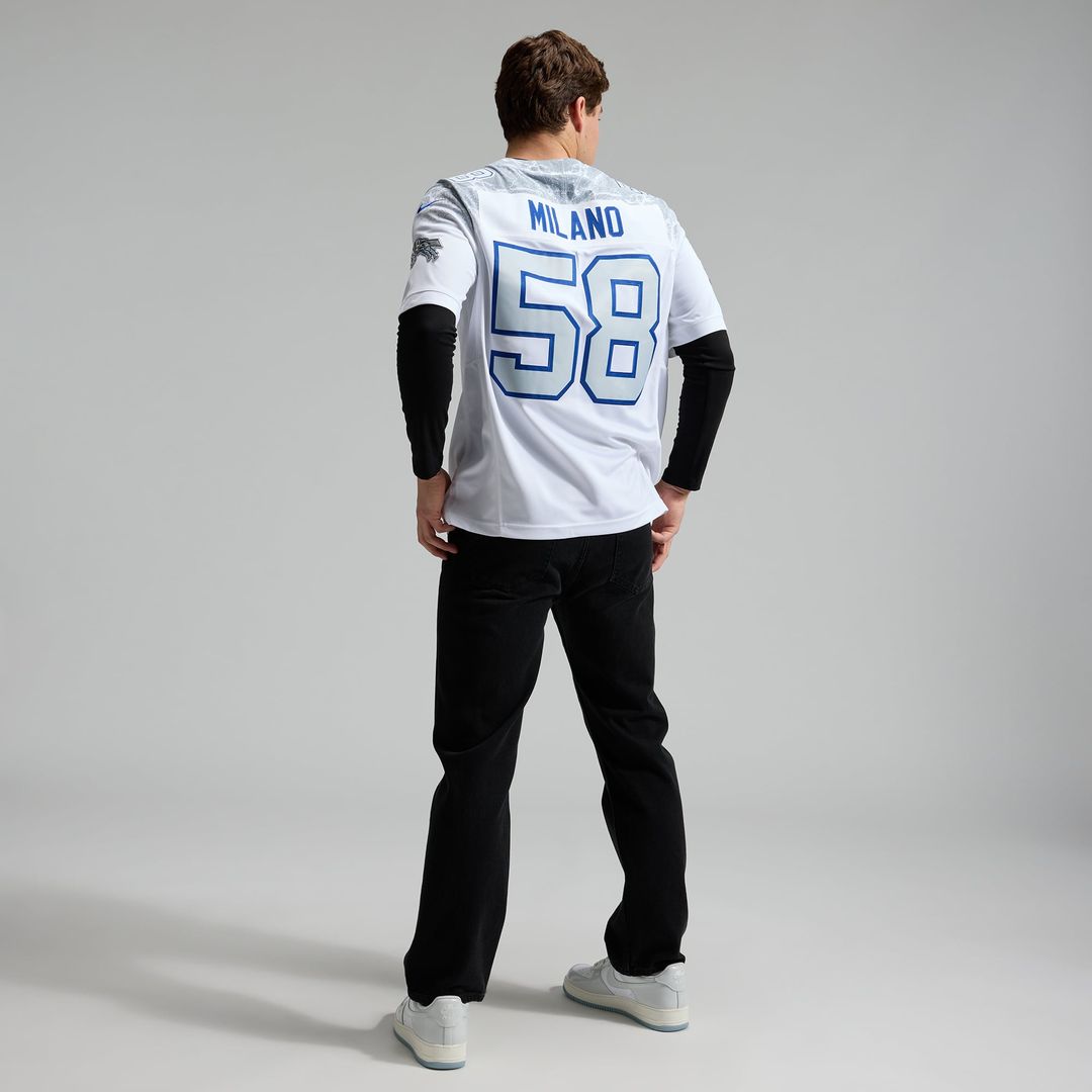 Men's Nike Buffalo Bills Matt Milano White 2025 Rivalries Collection Stitched Limited NFL Jersey
