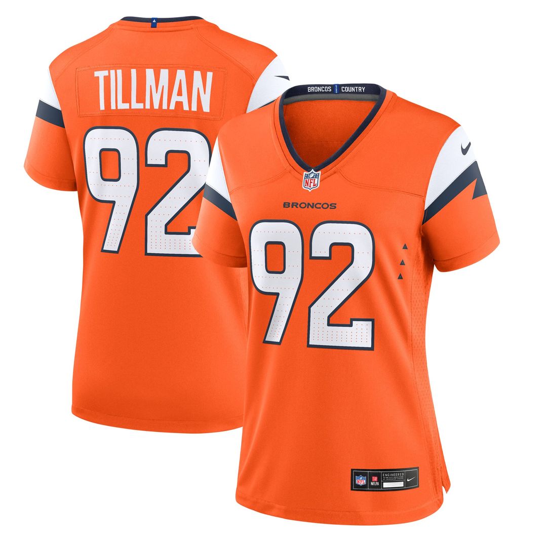Women's Nike Denver Broncos Dondrea Tillman Orange Team Game NFL Jersey