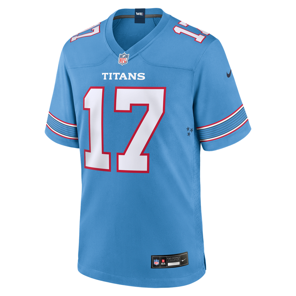 Men's Nike Tennessee Titans Chimere Dike Light Blue Team Game NFL Jersey