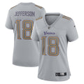 Women's Nike Minnesota Vikings Justin Jefferson Gray Atmosphere Fashion Game NFL Jersey
