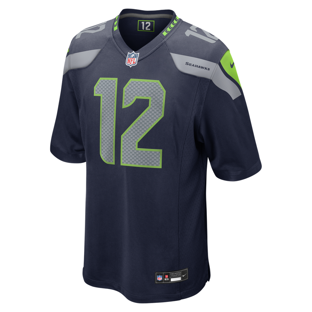 Men's Nike Seattle Seahawks 12s White Game NFL Jersey