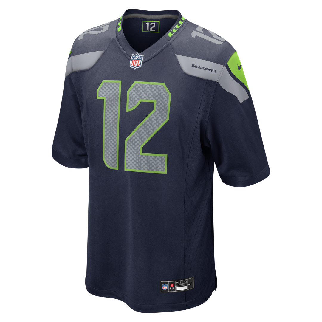 Men's Nike Seattle Seahawks 12s White Game NFL Jersey