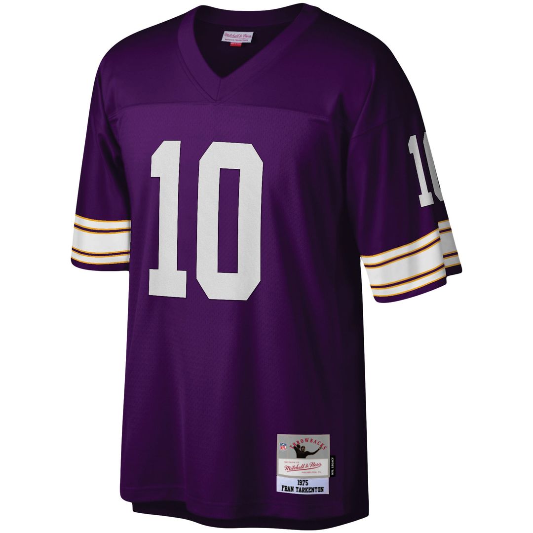 Men's Mitchell & Ness Minnesota Vikings Fran Tarkenton Purple Legacy Replica NFL Jersey