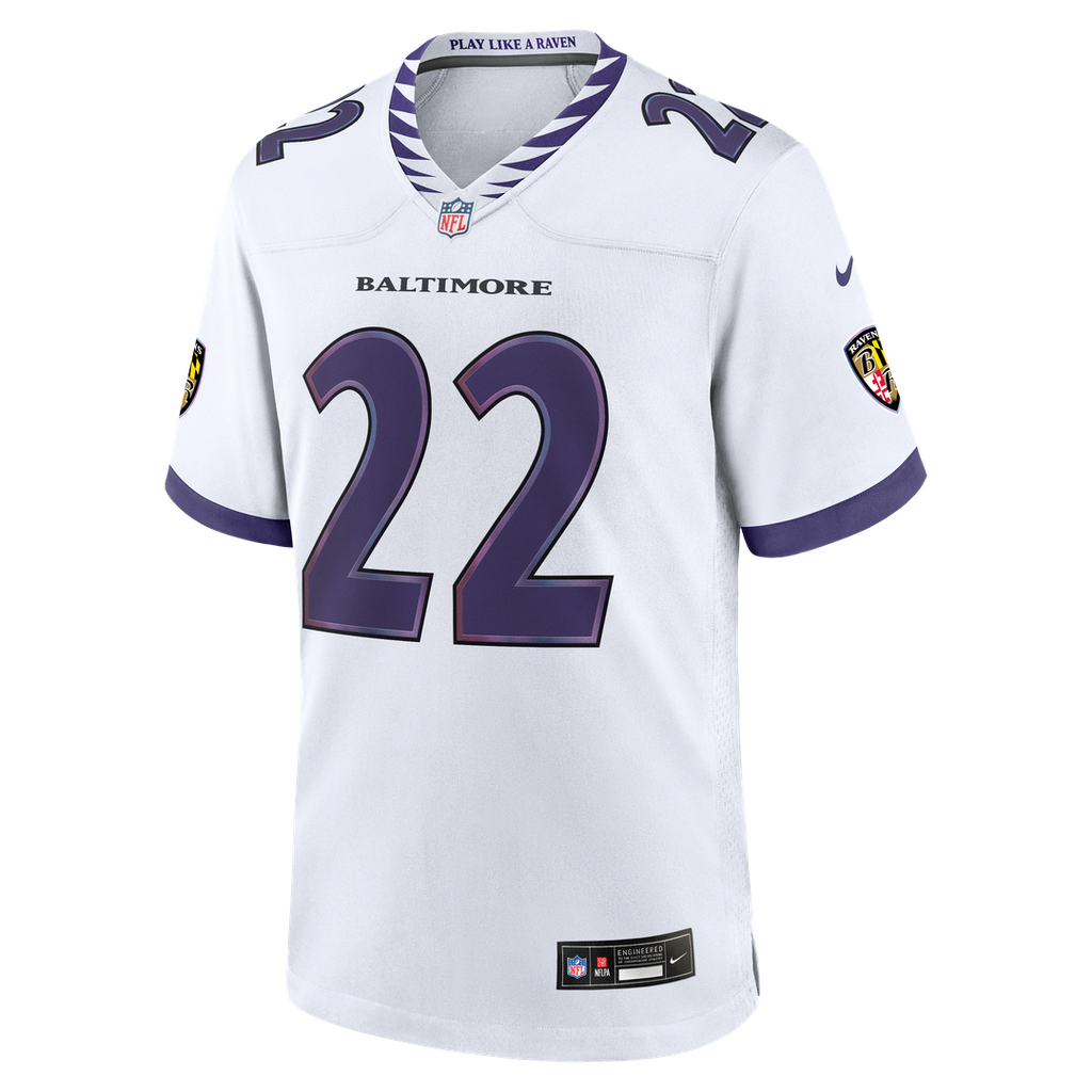 Men's Nike Baltimore Ravens Derrick Henry White Game NFL Jersey
