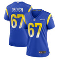 Women's Nike Los Angeles Rams Justin Dedich Royal Game NFL Jersey