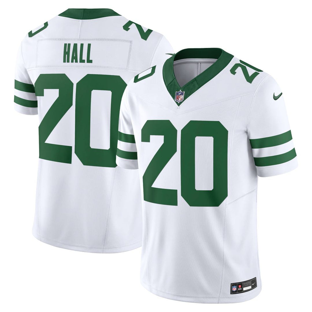 Men's Nike New York Jets Breece Hall Legacy White Vapor F.U.S.E. Limited NFL Jersey