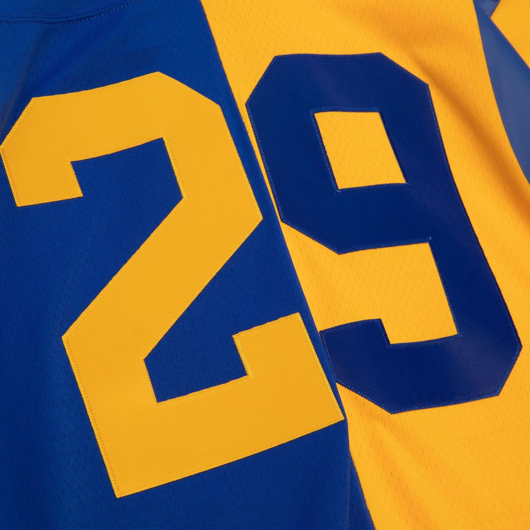 Men's Mitchell & Ness Los Angeles Rams Eric Dickerson Royal/Gold 1984 Split Legacy Replica NFL Jersey