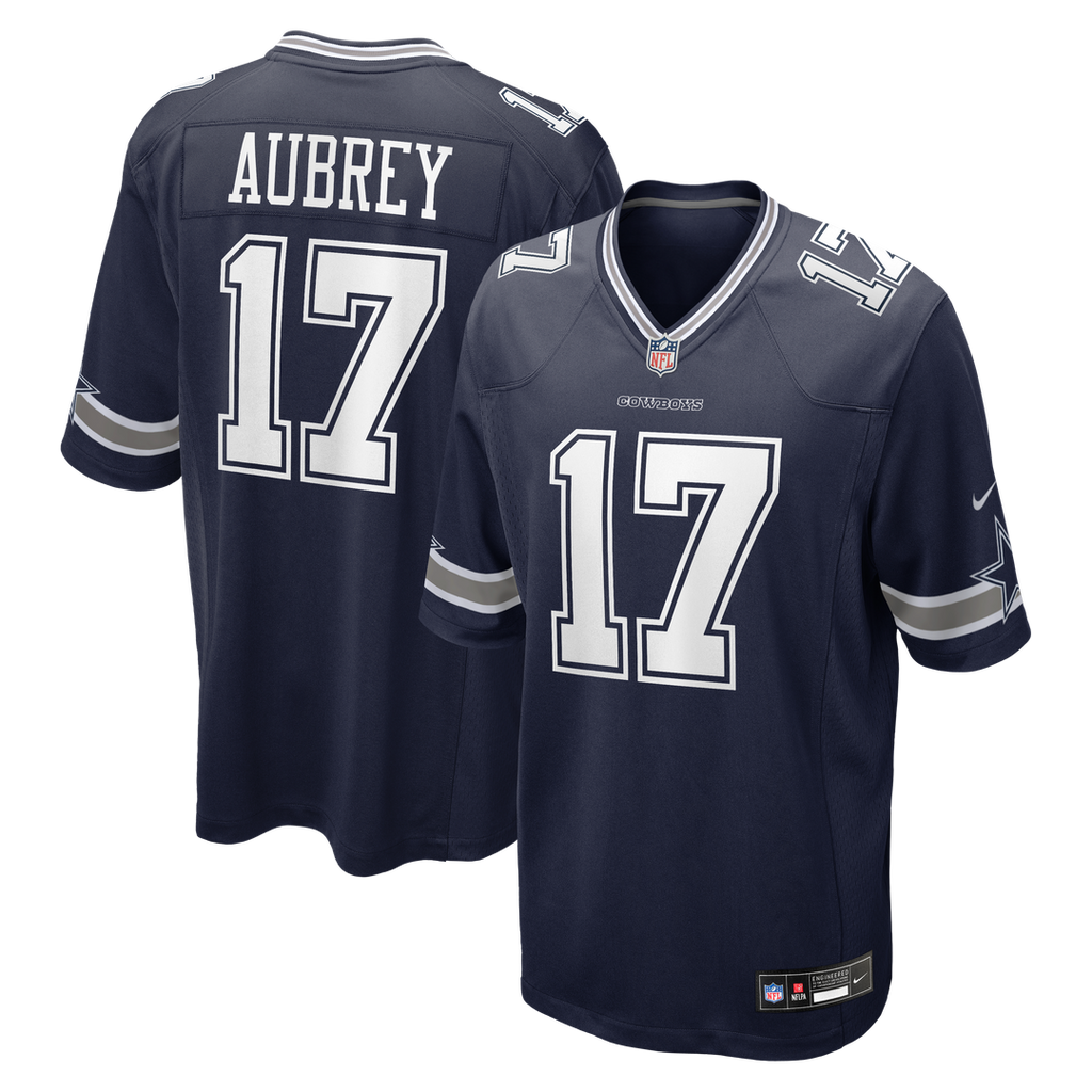 Men's Nike Dallas Cowboys Brandon Aubrey Navy Team Game NFL Jersey