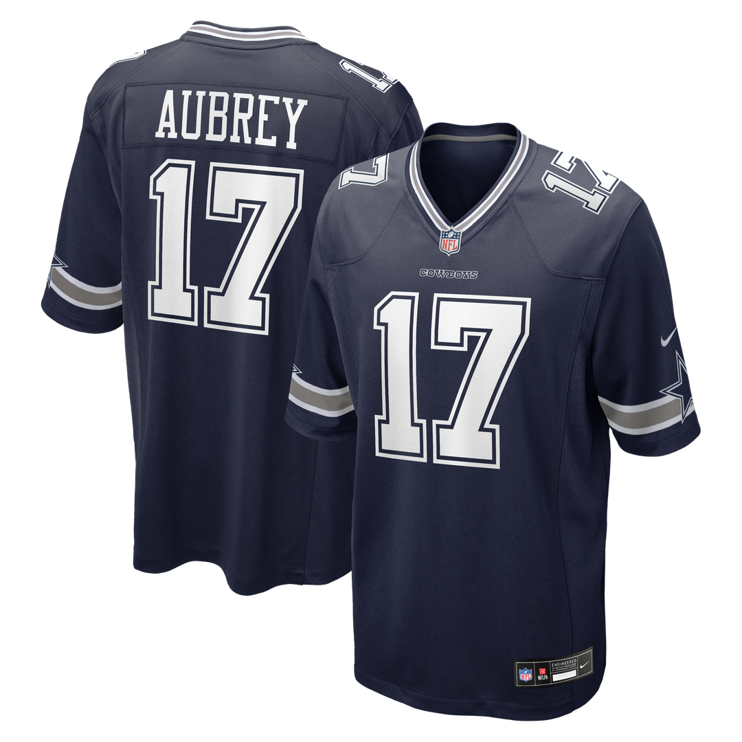 Men's Nike Dallas Cowboys Brandon Aubrey Navy Team Game NFL Jersey