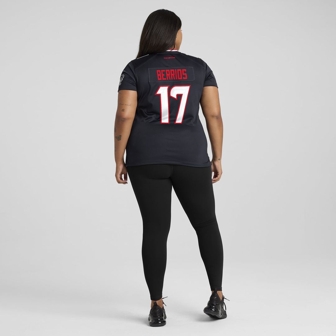 Women's Nike Houston Texans Braxton Berrios Navy Team Game NFL Jersey