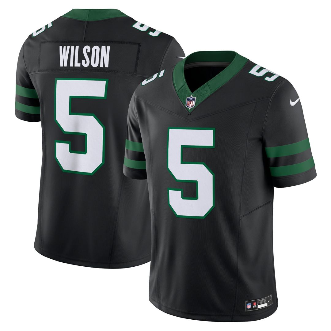 Men's Nike New York Jets Garrett Wilson Legacy White Vapor F.U.S.E. Limited NFL Jersey