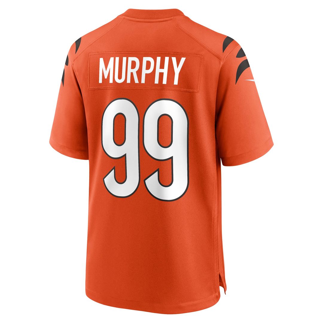 Men's Nike Cincinnati Bengals Myles Murphy Orange Alternate Game NFL Jersey