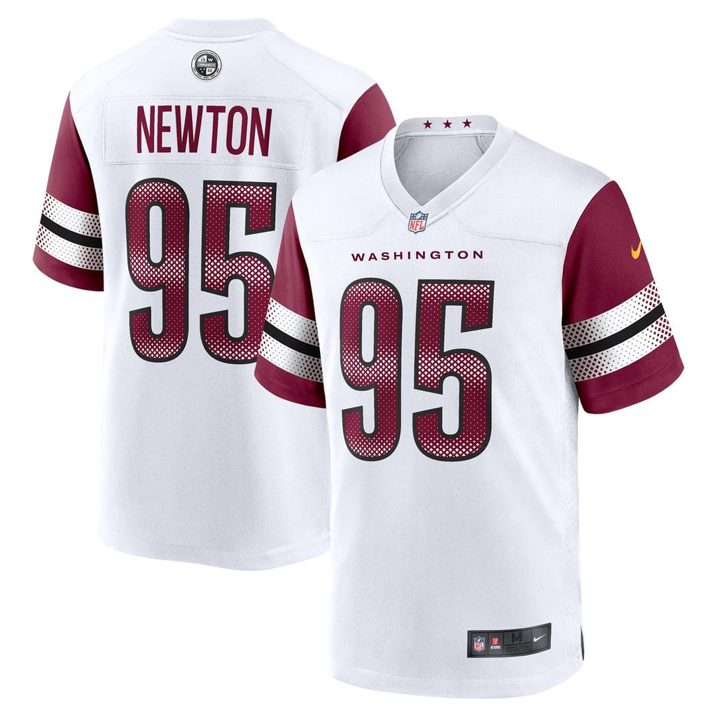 Men's Nike Washington Commanders Jer'Zhan Newton White Game NFL Jersey