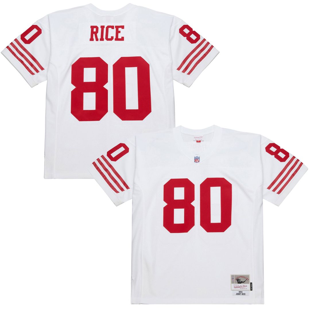 Men's Mitchell & Ness San Francisco 49ers Jerry Rice White 1994 Legacy Replica NFL Jersey