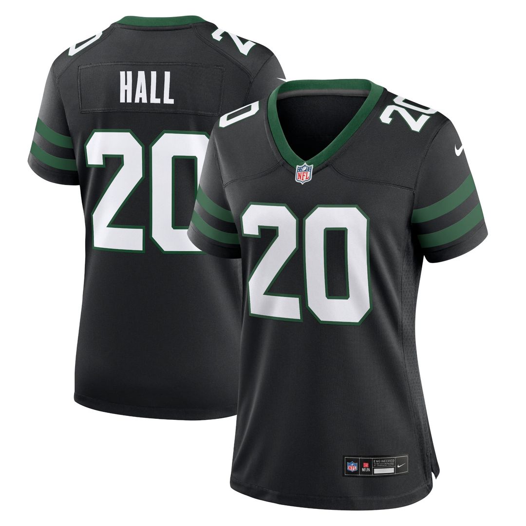 Women's Nike New York Jets Breece Hall Legacy Black Alternate Game NFL Jersey