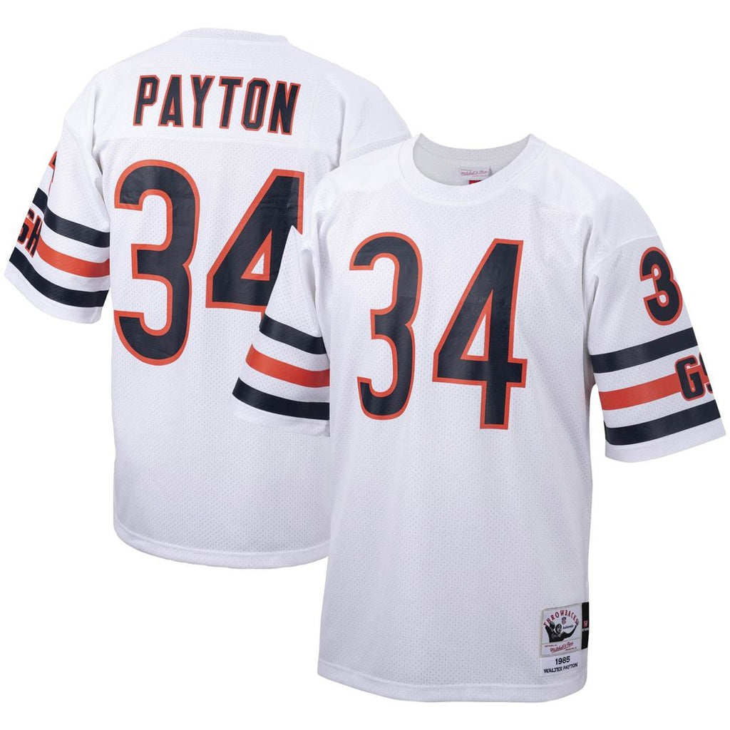 Men's Big & Tall Mitchell & Ness Chicago Bears Walter Payton White 1985 Retired Player Replica NFL Jersey