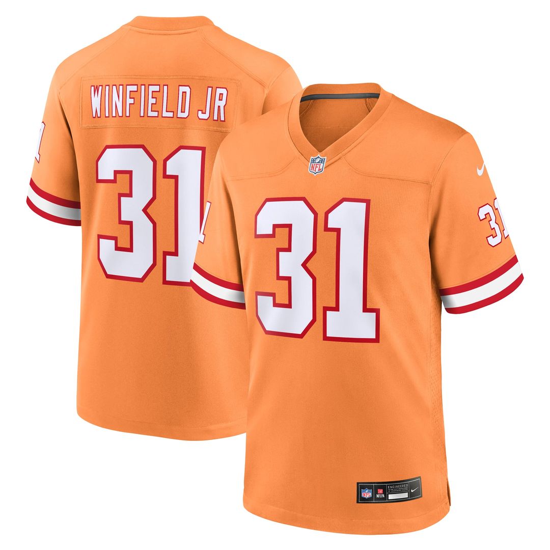 Men's Nike Tampa Bay Buccaneers Antoine Winfield Jr. Orange Throwback Game NFL Jersey