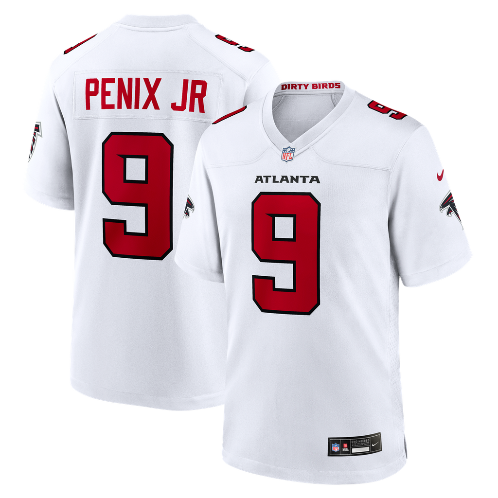 Men's Nike Atlanta Falcons Michael Penix Jr. White Game NFL Jersey