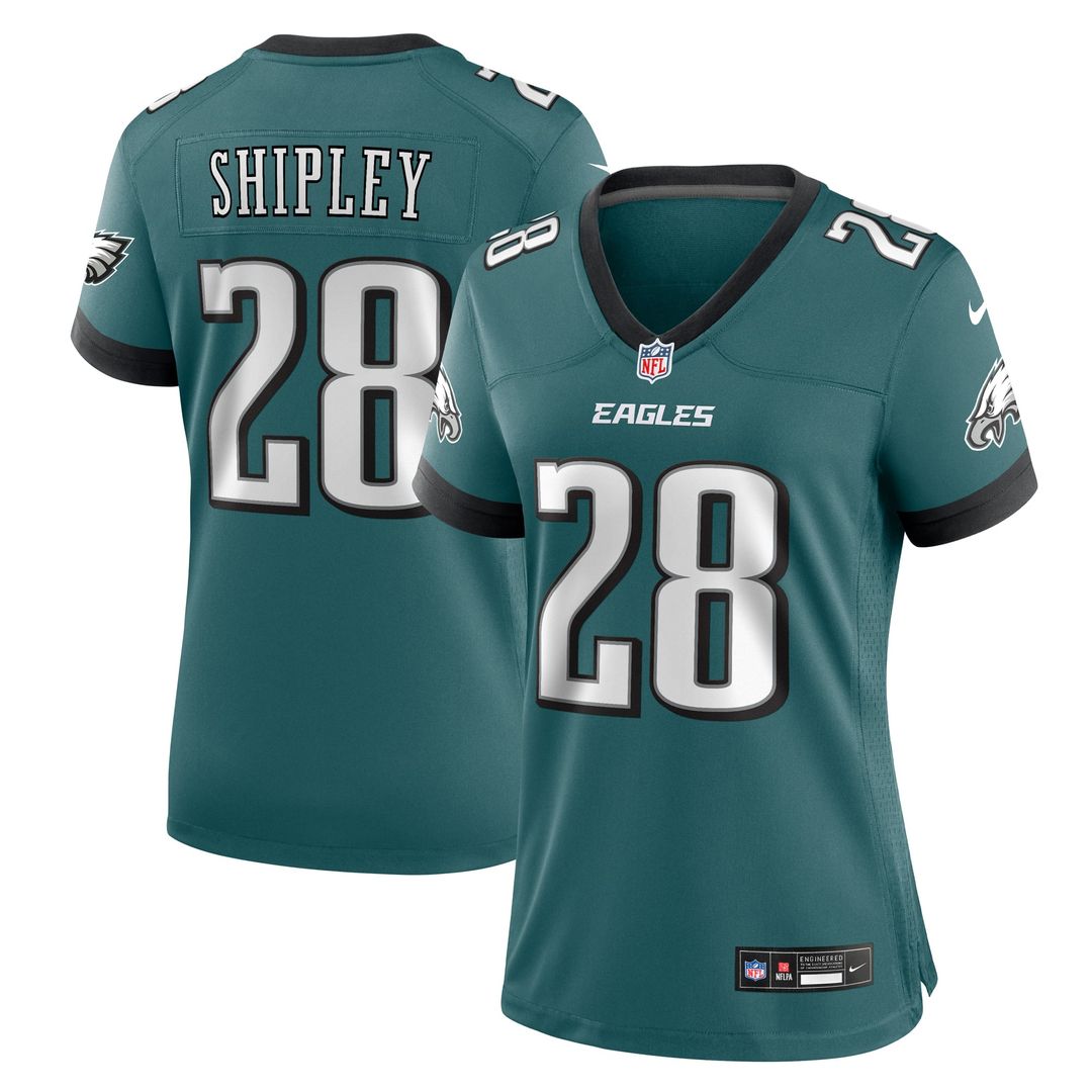 Women's Nike Philadelphia Eagles Will Shipley Midnight Green Team Game NFL Jersey
