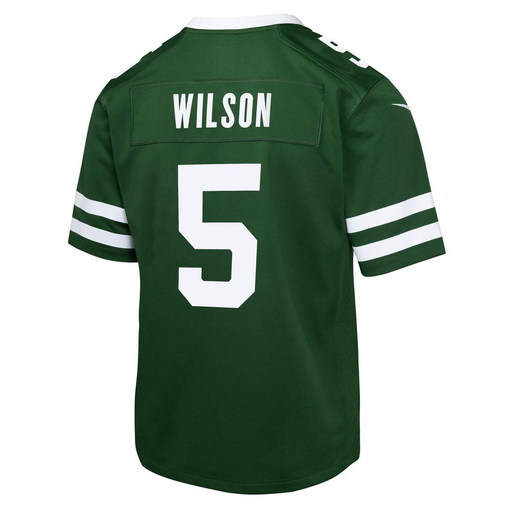 Youth Nike New York Jets Garrett Wilson Green Game NFL Jersey