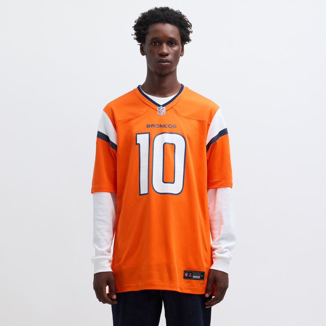 Men's Nike Denver Broncos Bo Nix Orange Player Game NFL Jersey