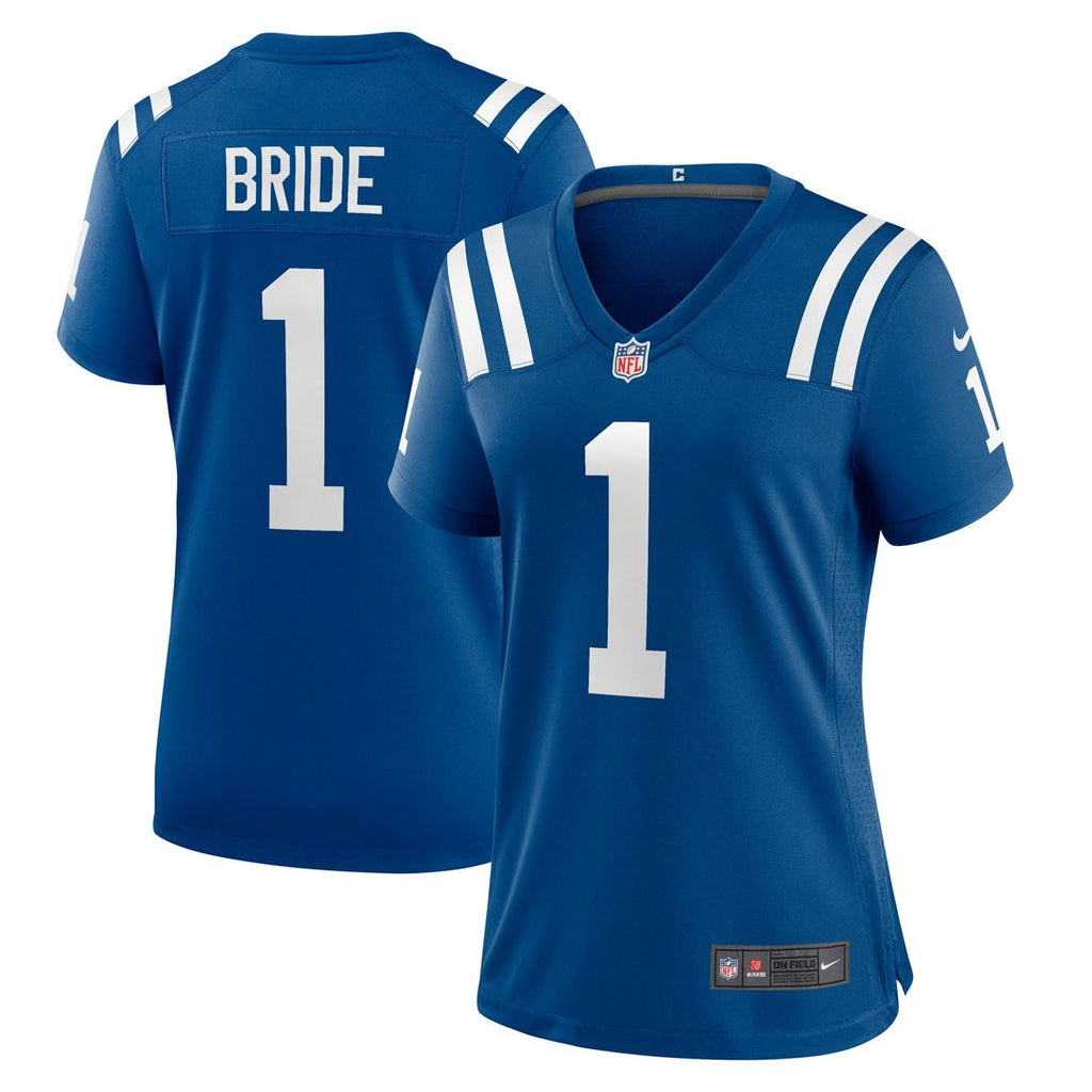 Women's Nike Indianapolis Colts Number 1 Bride Royal Game NFL Jersey