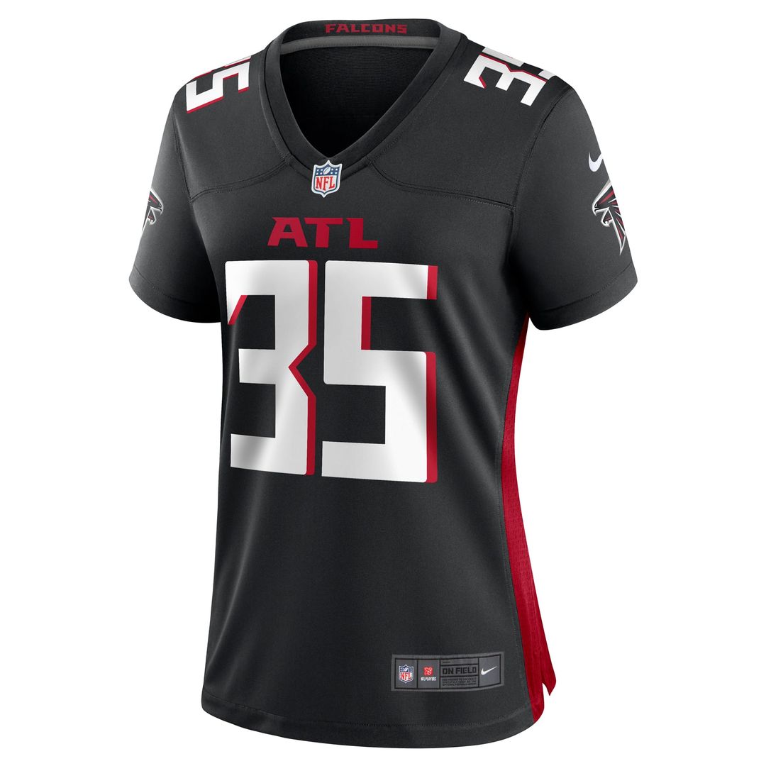Women's Nike Atlanta Falcons Natrone Brooks Black Team Game NFL Jersey
