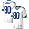 Men's Mitchell & Ness Seattle Seahawks Steve Largent White Legacy Replica NFL Jersey