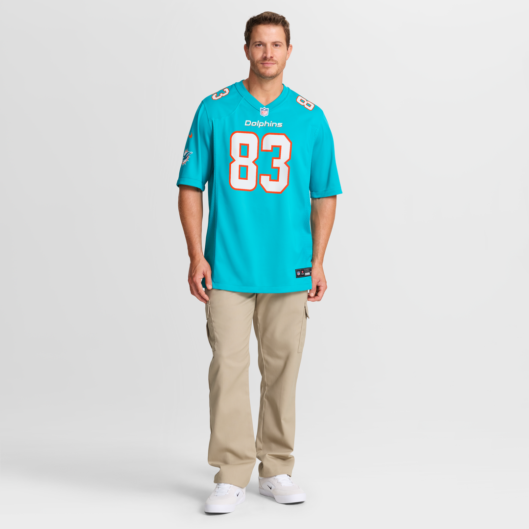 Men's Nike Miami Dolphins Darren Waller Aqua Team Game NFL Jersey
