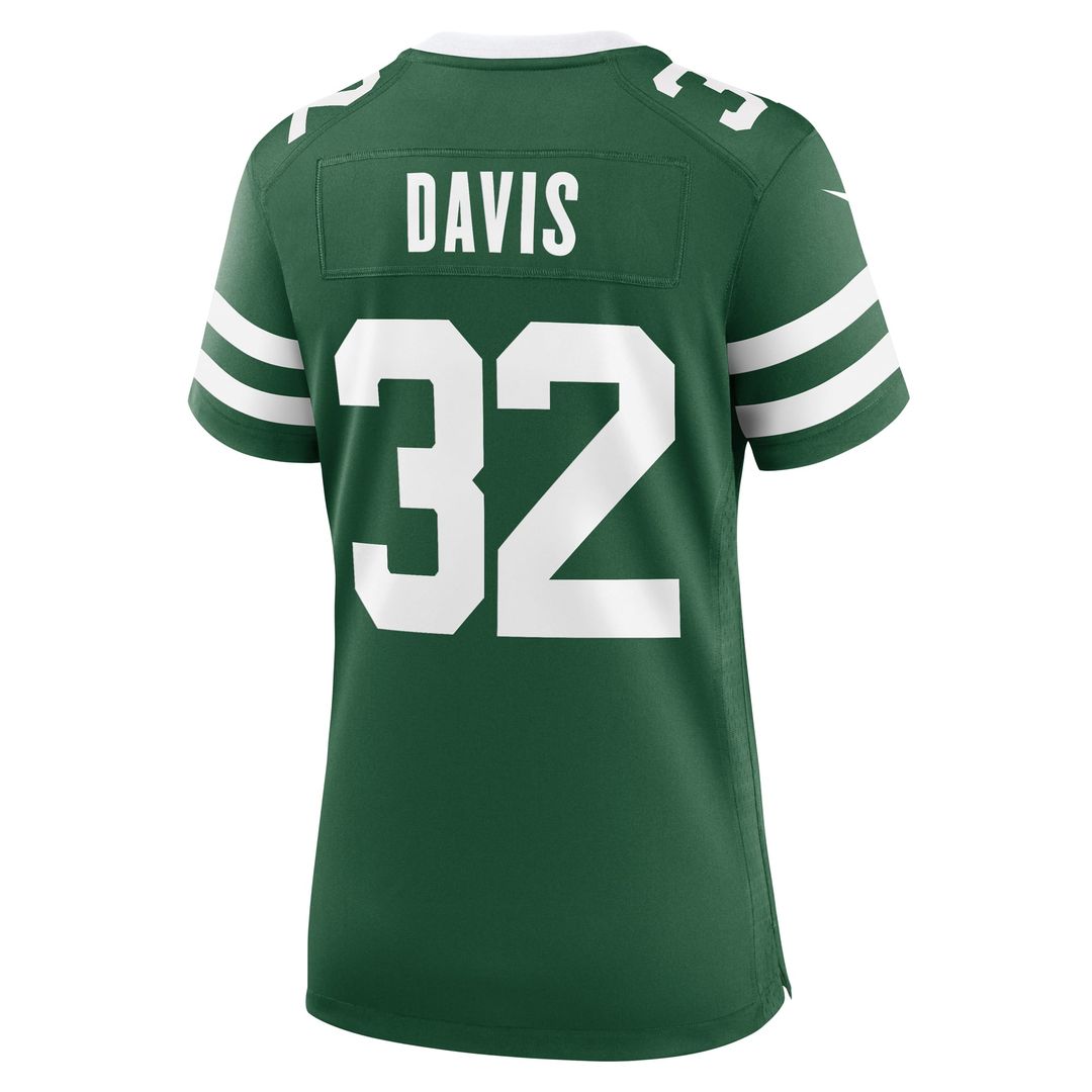 Women's Nike New York Jets Isaiah Davis Legacy Green Game NFL Jersey