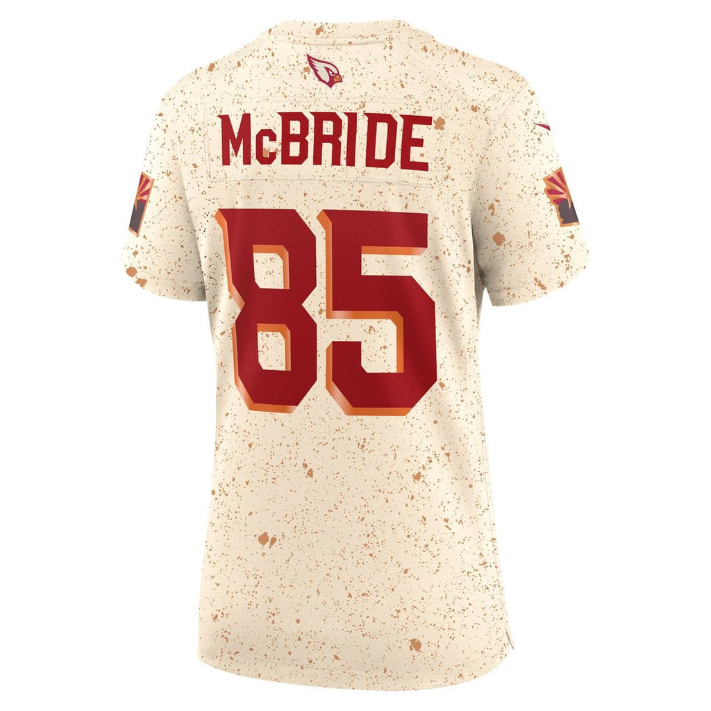 Women's Nike Arizona Cardinals Trey McBride Natural 2025 Rivalries Collection Game NFL Jersey