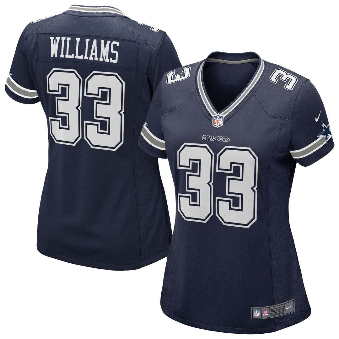 Women's Nike Dallas Cowboys Javonte Williams Navy Team Game NFL Jersey