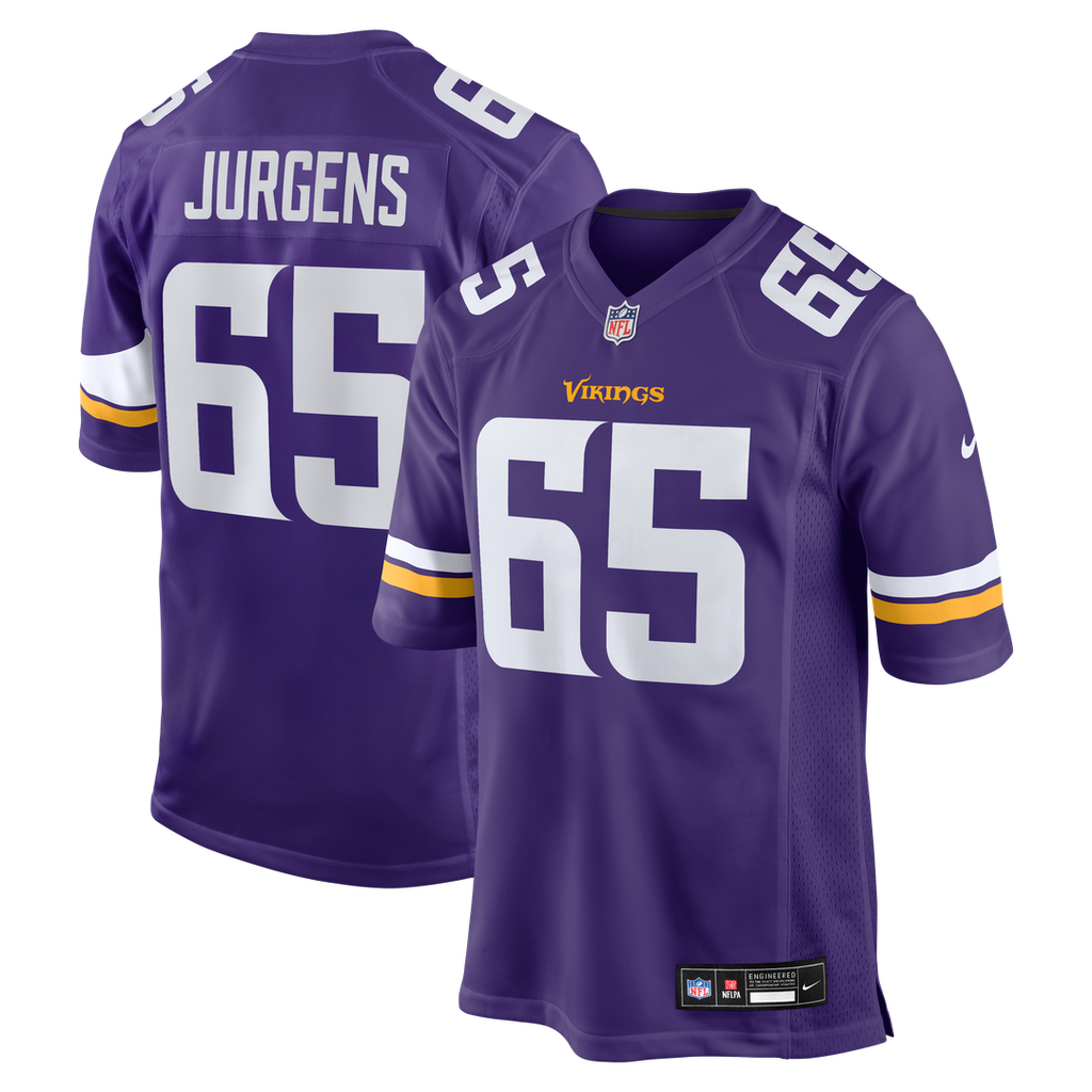 Men's Nike Minnesota Vikings Michael Jurgens Purple Game NFL Jersey
