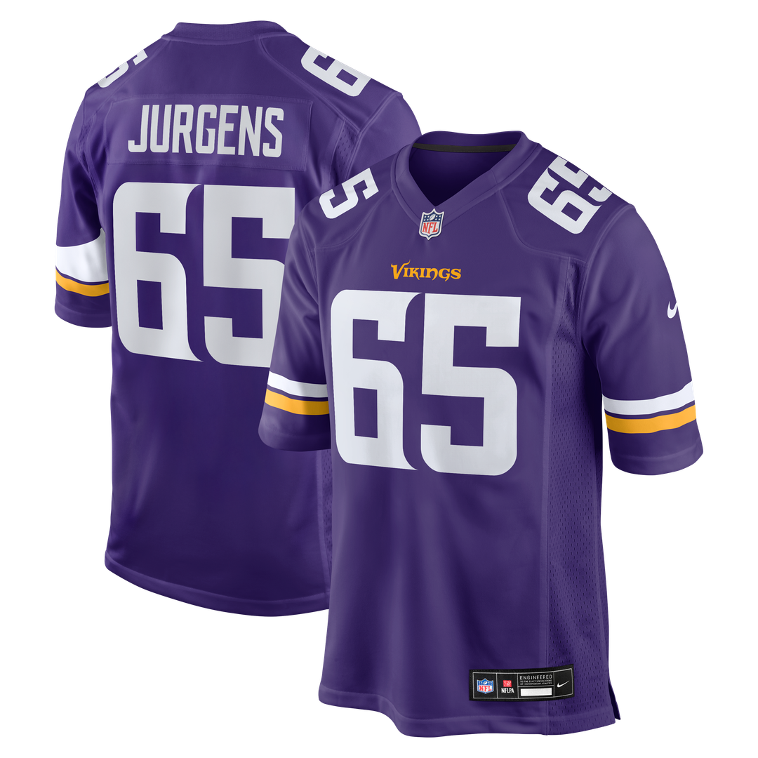 Men's Nike Minnesota Vikings Michael Jurgens Purple Game NFL Jersey
