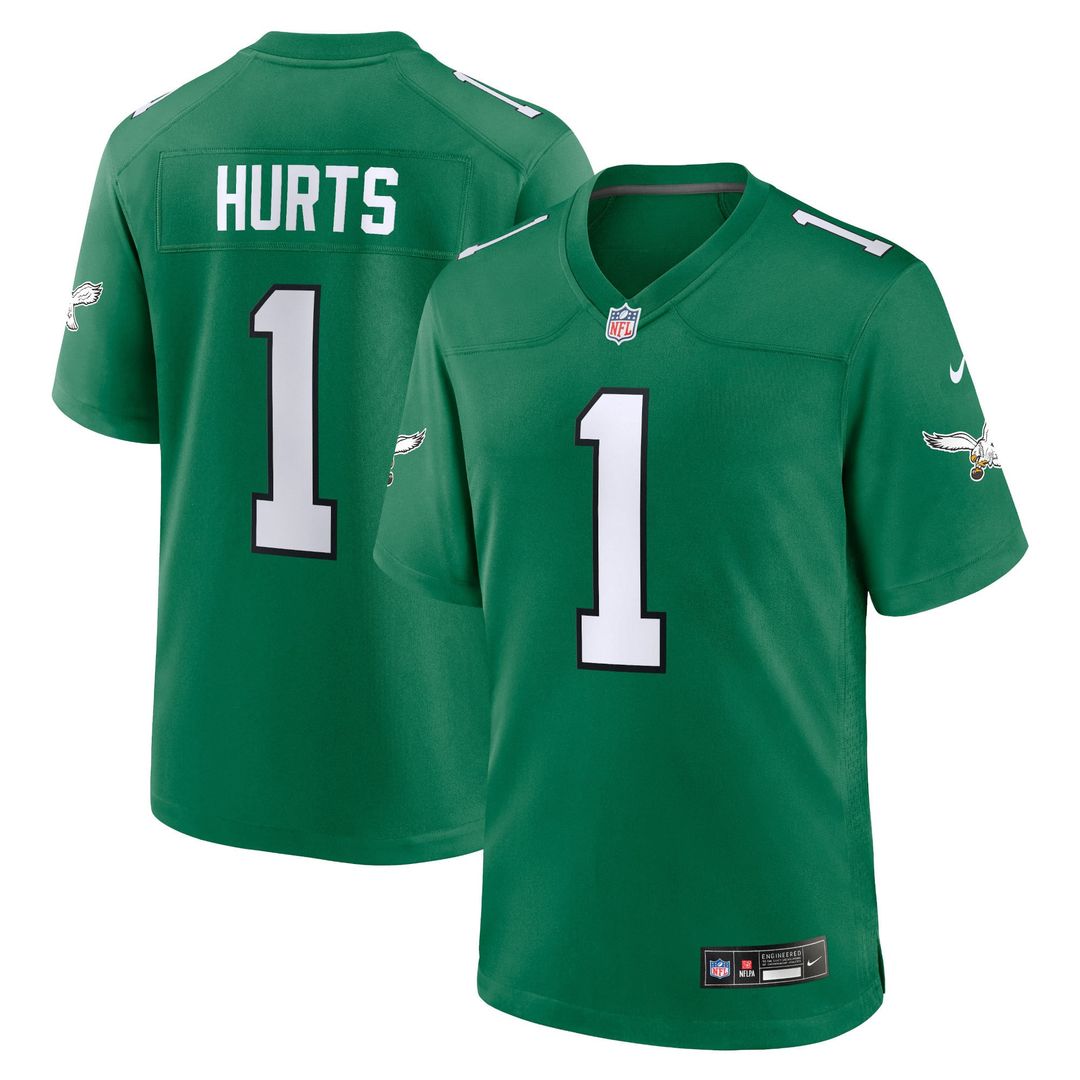 Youth Nike Philadelphia Eagles Jalen Hurts Green Game NFL Jersey