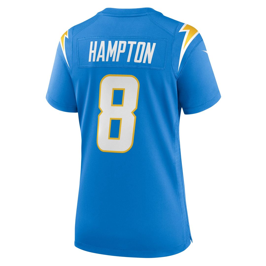 Women's Nike Los Angeles Chargers Omarion Hampton Powder Blue Team Game NFL Jersey