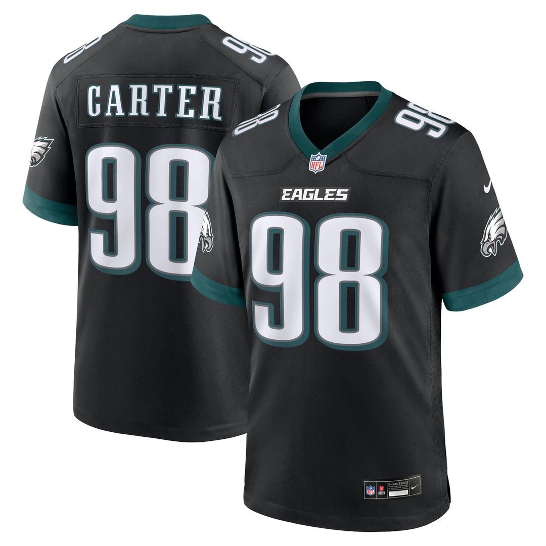 Men's Nike Philadelphia Eagles Jalen Carter Kelly Green Alternate Game NFL Jersey