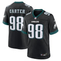 Men's Nike Philadelphia Eagles Jalen Carter Black Alternate Game Player NFL Jersey