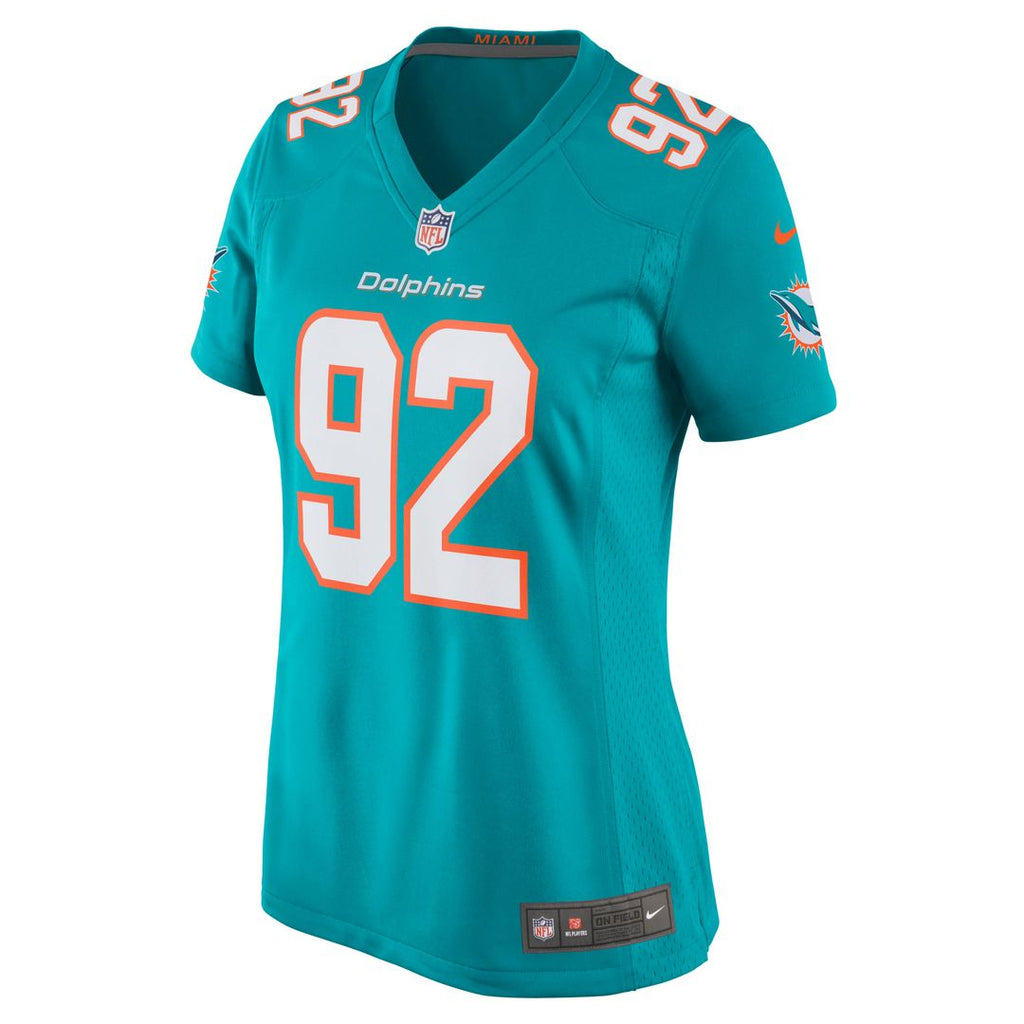 Women's Nike Miami Dolphins Zach Sieler Aqua Game NFL Jersey