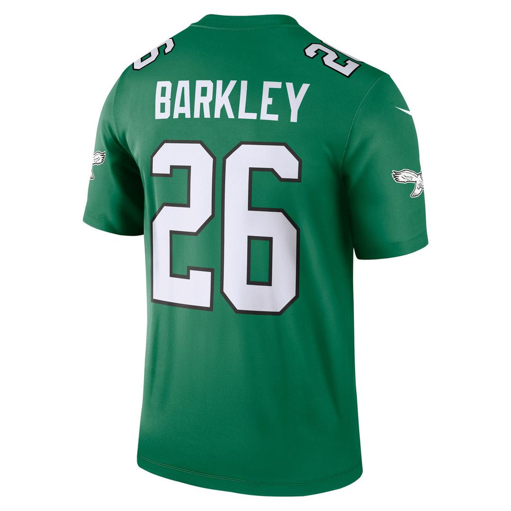 Men's Nike Philadelphia Eagles Saquon Barkley Midnight Green Legend Player NFL Performance Top
