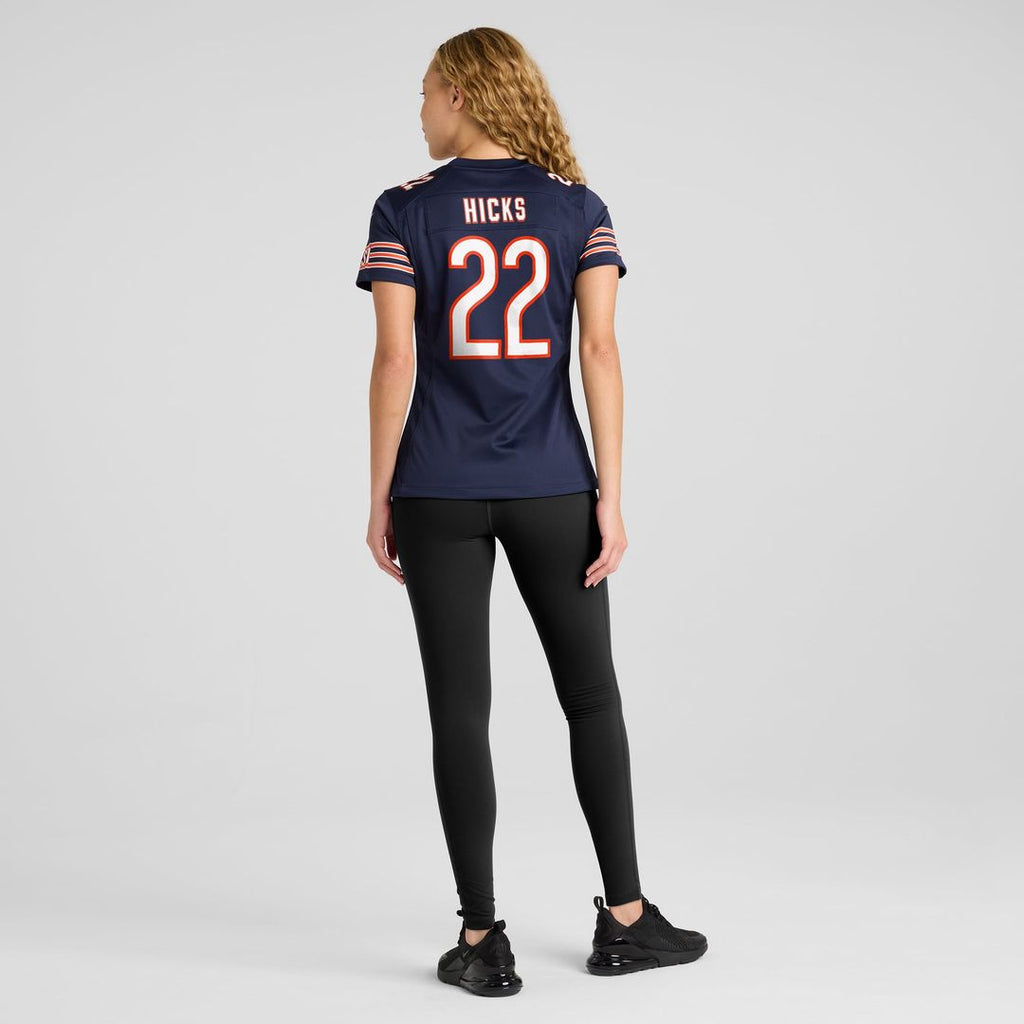 Women's Nike Chicago Bears Elijah Hicks Navy Team Game NFL Jersey