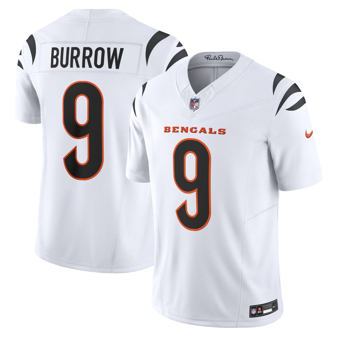 Men's Nike Cincinnati Bengals Joe Burrow White Vapor F.U.S.E. Limited NFL Jersey