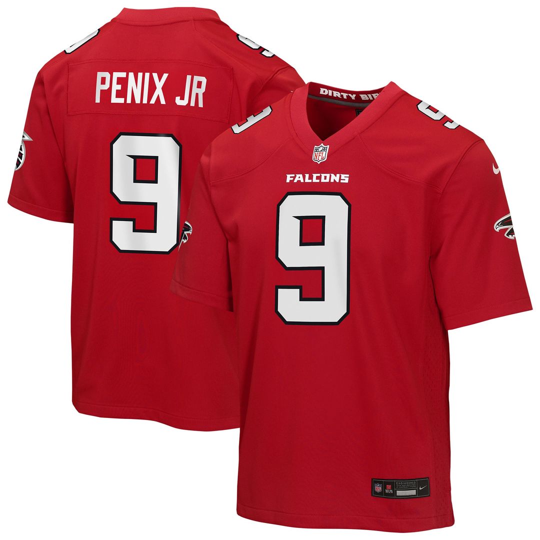 Youth Nike Atlanta Falcons Michael Penix Jr. Red Game NFL Jersey