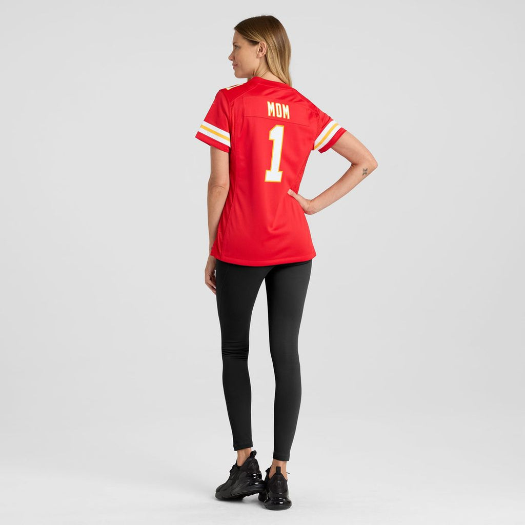 Women's Nike Kansas City Chiefs Number 1 Mom Red Game NFL Jersey