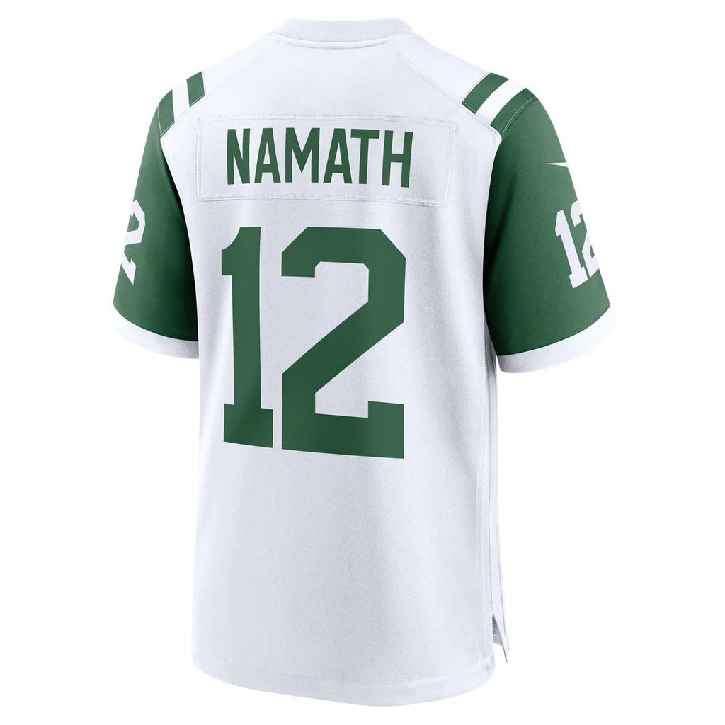 Men's Nike New York Jets Joe Namath White Classic Alternate Retired Player Game NFL Jersey